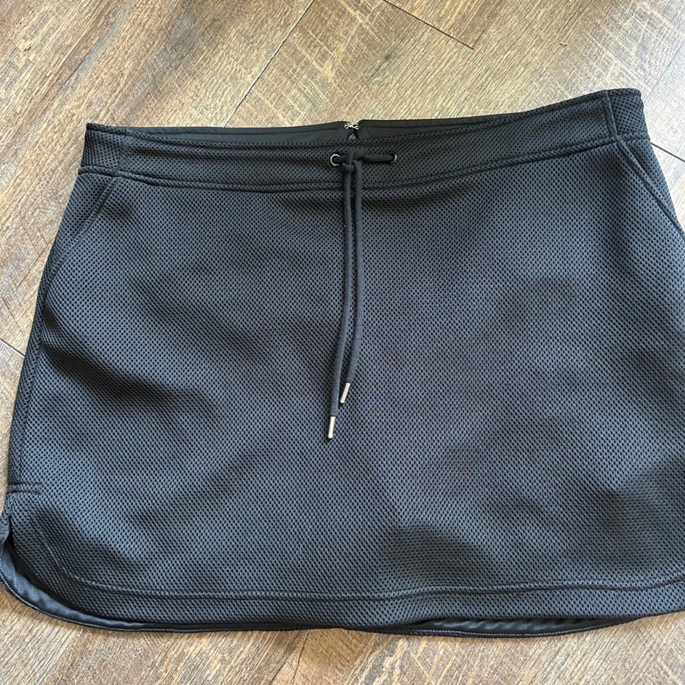 Slazenger Golf Black Mesh Skort Size 16 Drawstring Athletic Golf